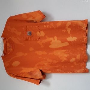 Carhartt Original Fit Orange Reverse Dyed Short Sleeves T-Shirt Size S